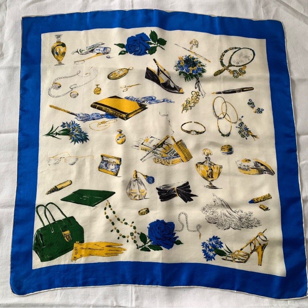 Vintage Silk Scarf Ladies Accessories Necessities